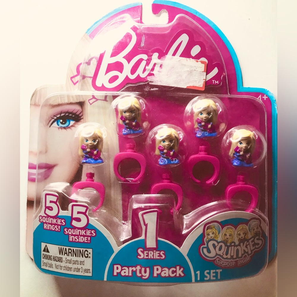 Barbie squinkies rings party supplies Cute squish toy 5pack series 1 from 2012